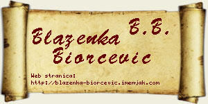 Blaženka Biorčević vizit kartica
